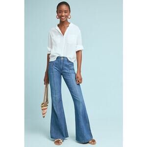 Anthropologie Pilcro Ultra High-Rise Flare Jeans Size 26 Petite